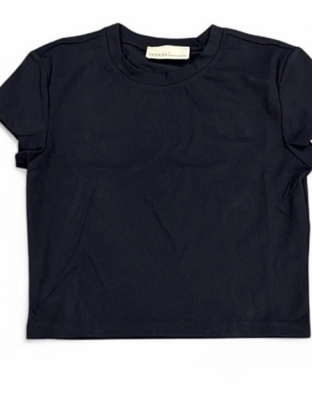 Zenana Outfitters Black Crop Tee